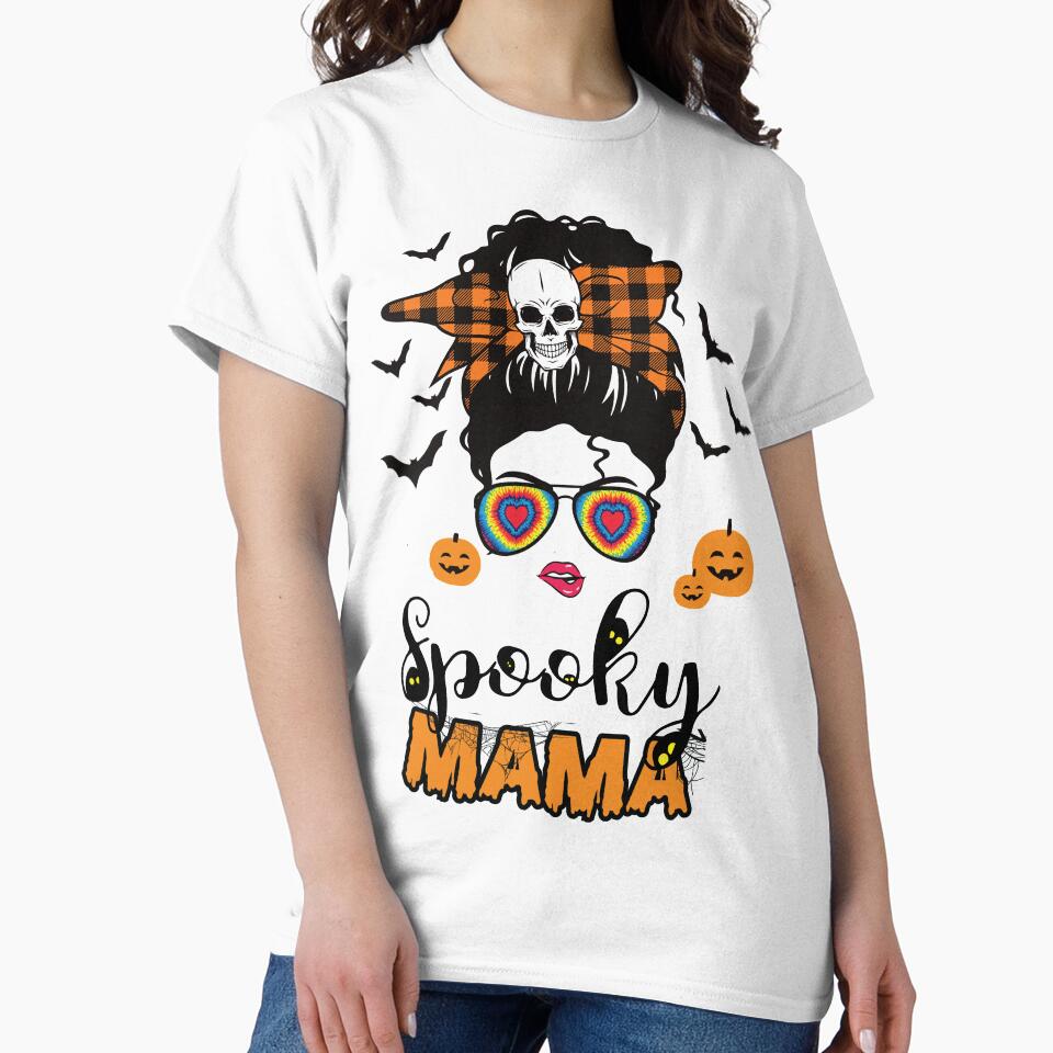 Spooky Mama Messy Bun For Halloween Messy Bun Mom Monster by manzee