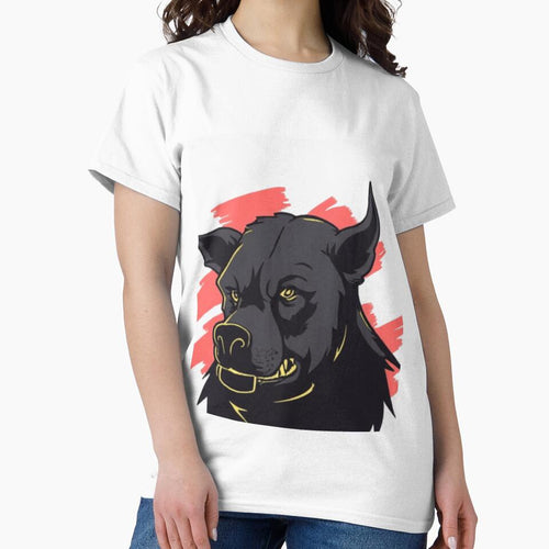 Aggressive Guard Dog Head Strong Dog Lover Design Fierce Black Dog Security K9 Style by Pochininki