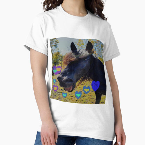 Adorable Black Horse Laughing Sending His Love by ncNatureVisions