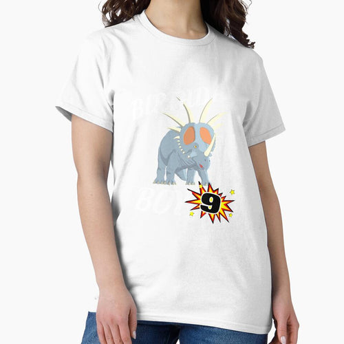 9 Years Old Birthday Design Dinosaur GifDesign by drwigglebutts