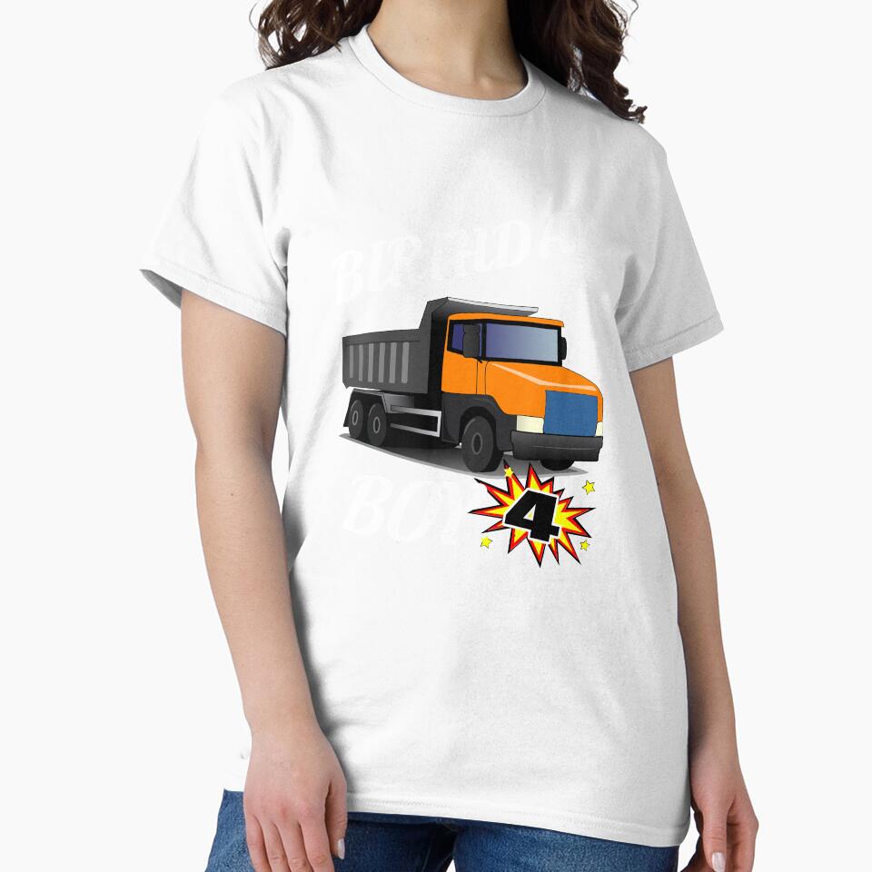 4 Years Old Birthday Design Dump Truck GifDesign by drwigglebutts