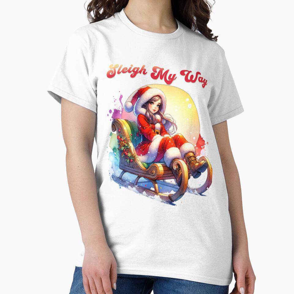 Couple Shirts - Santa Sleigh 1 by MoonsunCraft