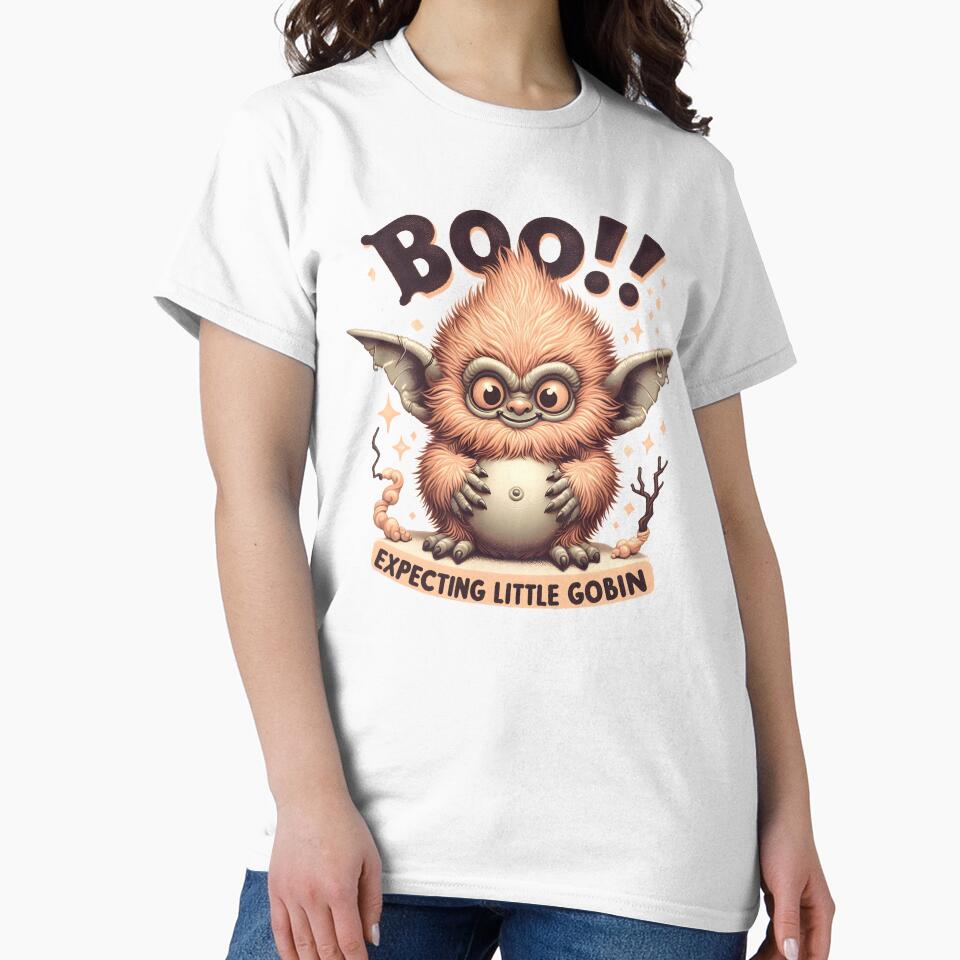 Boo! Expecting Little Goblin Baby Announcement - Halloween Themed Birth Announcement for October by StyLeHi