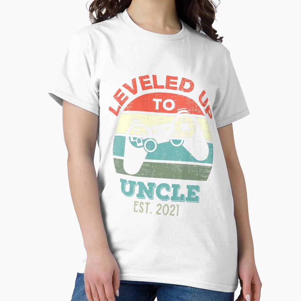 Leveled Up To Uncle 2021 Promoted Gamer New Uncle Vintage by 74ninetees