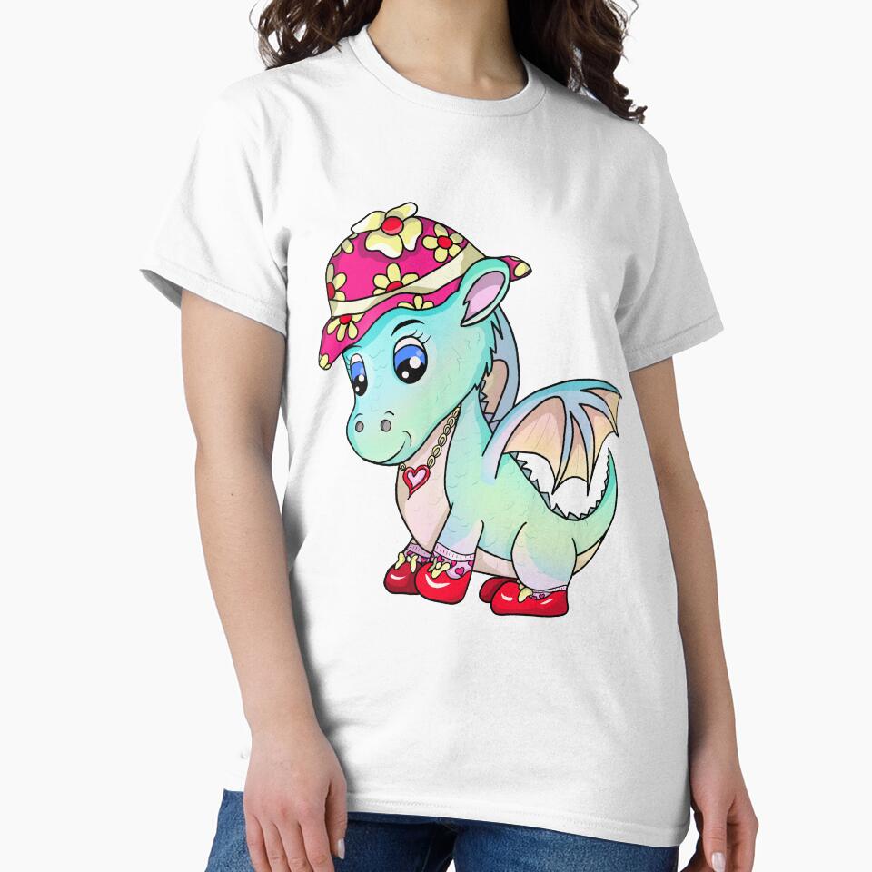 baby dragon in a cute pink hat by CuisineCat