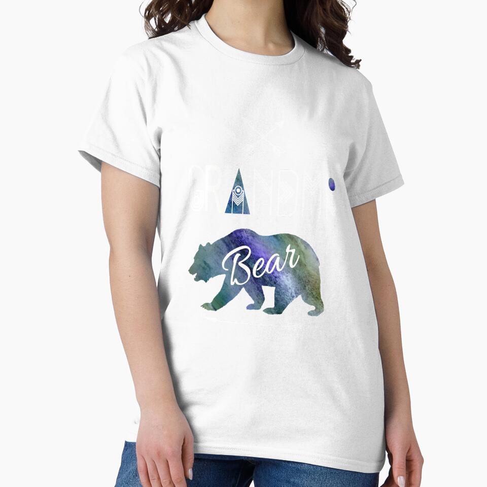 Grandma Bear Rustic Tribal Blue Family Vacation & Camping Gift by Sapphire Star