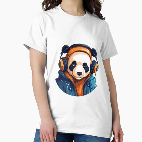 A STREET PANDA WITH HEADPHONES by infinitearte