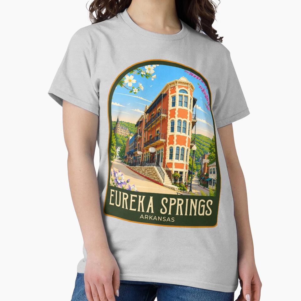 Eureka Springs Vintage Travel Illustration by HomeLivingCo