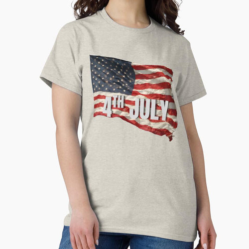 4th of July Patriotic American Flag Splash T-Shirt by RVJdesigns