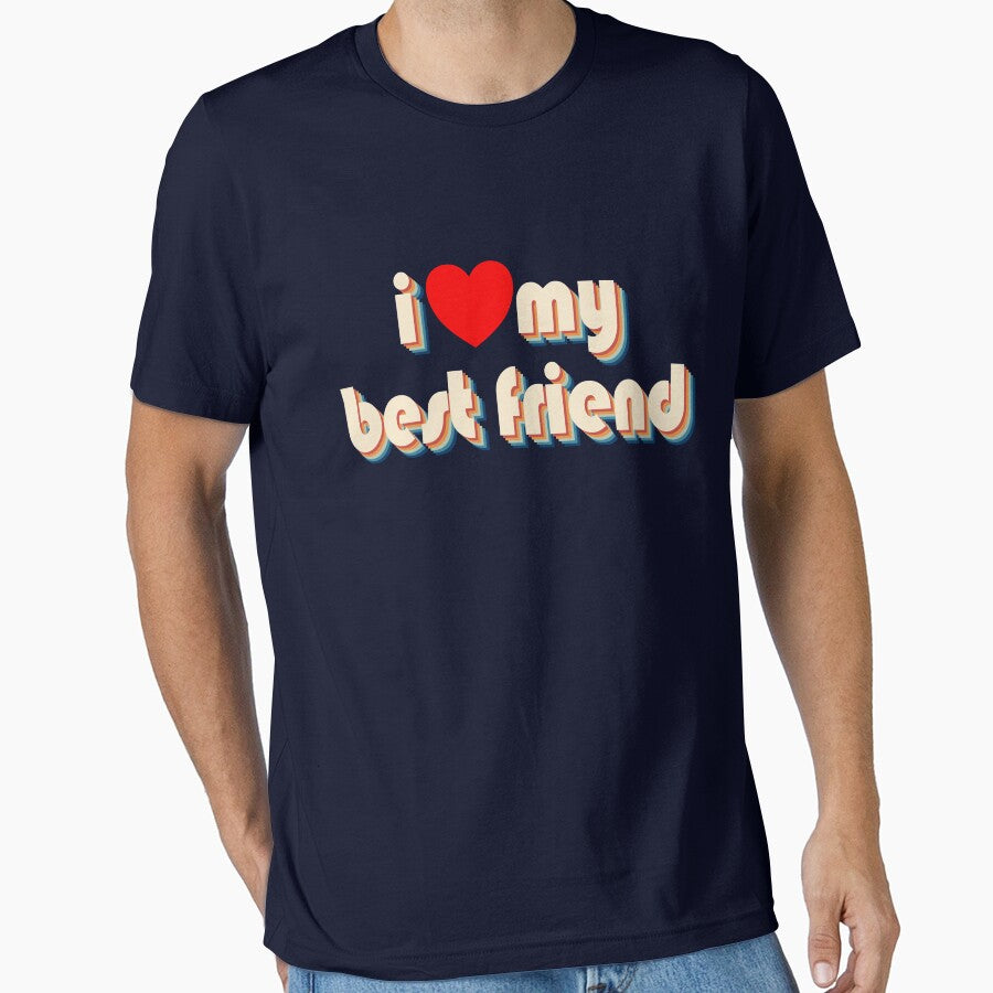 I Love My Best Friend Red Heart Retro I Love My Best Friend Gear by DynamicDesign
