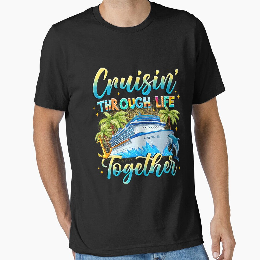 Cruisin Through Life Together Husband and Wife Cruise Couple by KristineLi