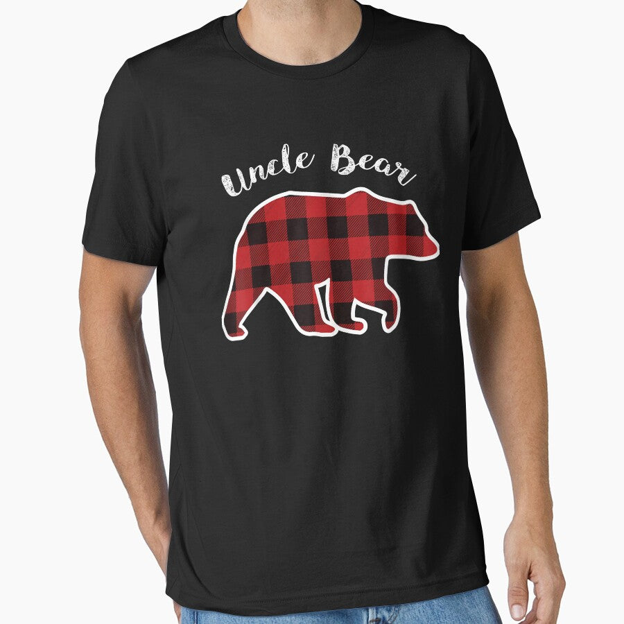 UNCLE BEAR  Men Red Plaid Christmas Pajama Family Gift by SeppeGoffin