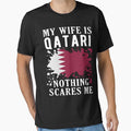 My Wife Is Qatari Nothing Scares Me Qatar Flag by OX-tright