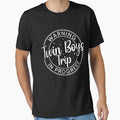 Warning Twin Boys Trip In Progress Twin Boys Trip Gift by OX-tright
