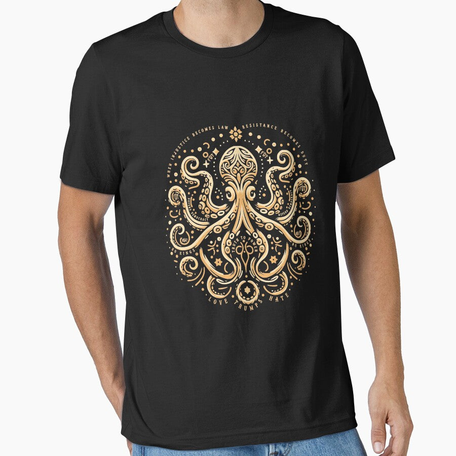Subtle FDT Octopus Art Anti Fascist by Denisemichels
