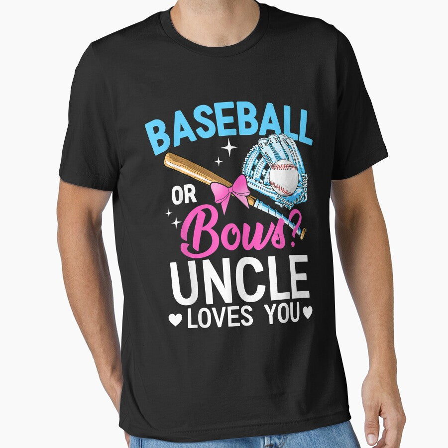 Baseball Or Bows Uncle Loves You Gender Reveal by SeppeGoffin