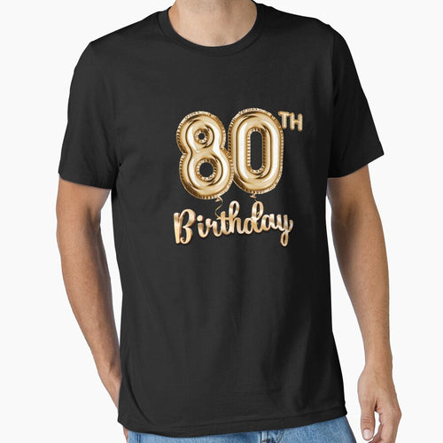 80th Birthday Gifts - Party Balloons Gold by betternotes