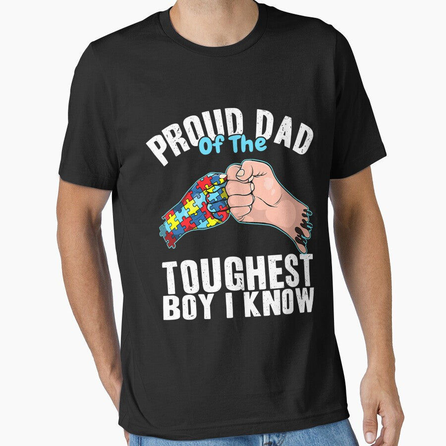 Proud Dad Of The Toughest Boy I Know Son Autism Awareness by DeclanMoss