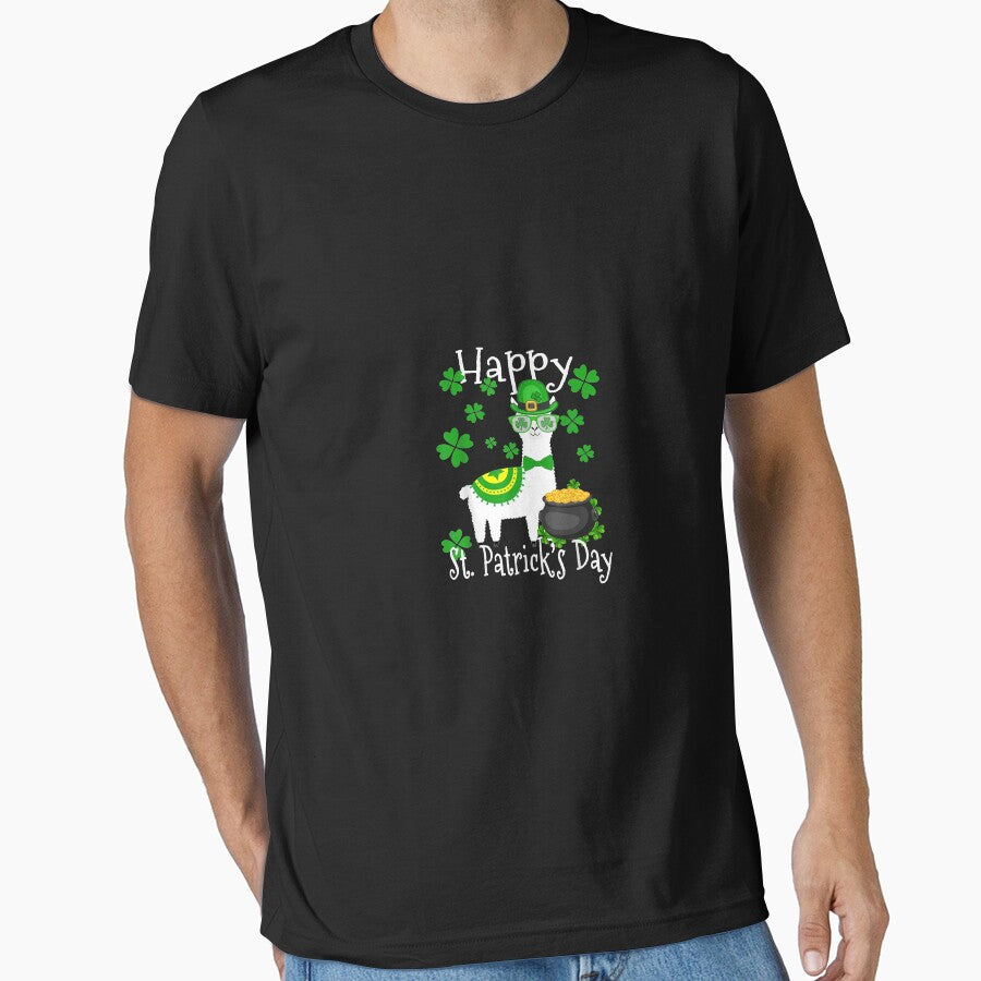 Happy St Patricks Day Llama Dad Mom Boy Girl Lucky by LucaAndreien