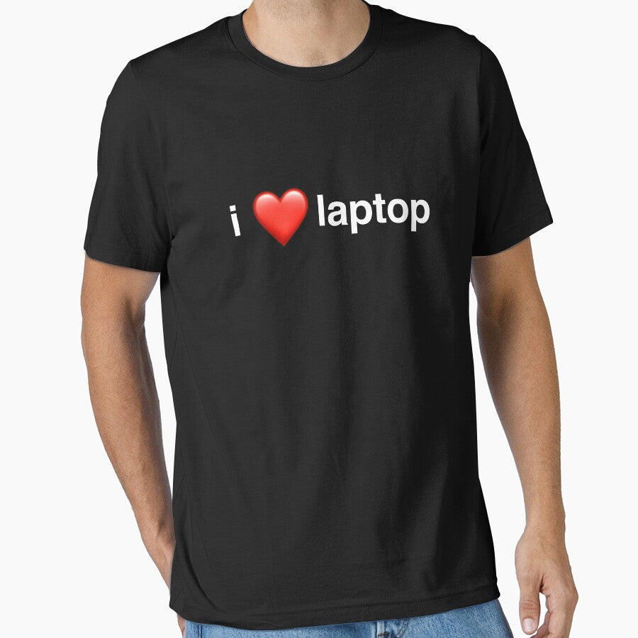 i love laptop (for black t-shirt) by pabloabastias