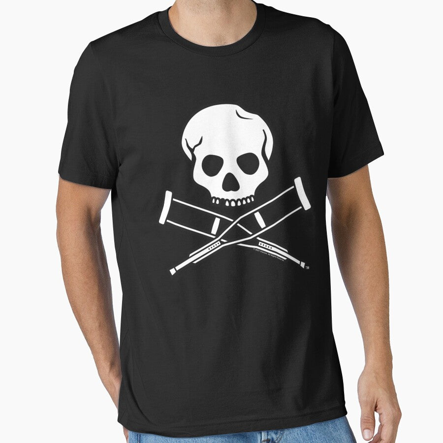 Jackass Skull And Crutches Logo New by DoverDasiva