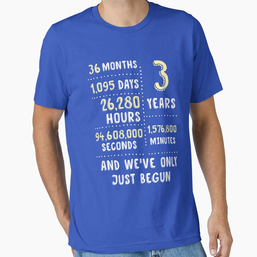 3 Years And We've Only Just Begun - 3rd Wedding Anniversary Clothing, Phone Cases And Other Gifts by MemWear