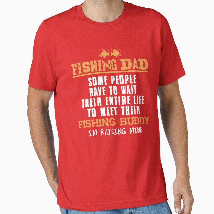 Fishing Dad, Fishing Buddy - T shirt by Urbane  Designs