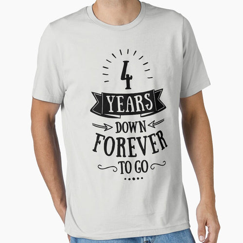 4 Years Down And Forever To Go - 4th Wedding Couple Shirts, Phone Cases And Other Gifts by MemWear