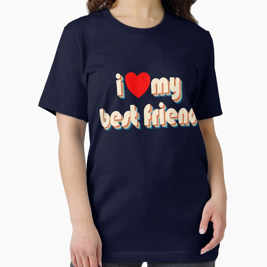 I Love My Best Friend Red Heart Retro I Love My Best Friend Gear by DynamicDesign