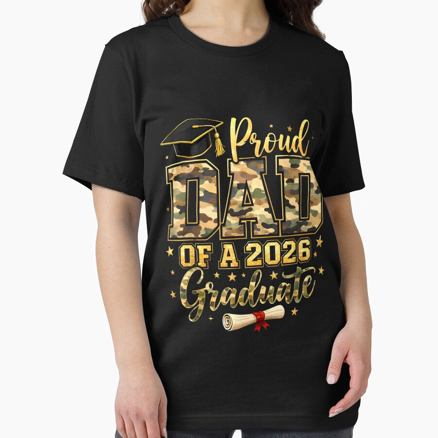 Retro Proud Dad of a 2026 Graduate Camo Gifts for Boy Kids by GreggRoss