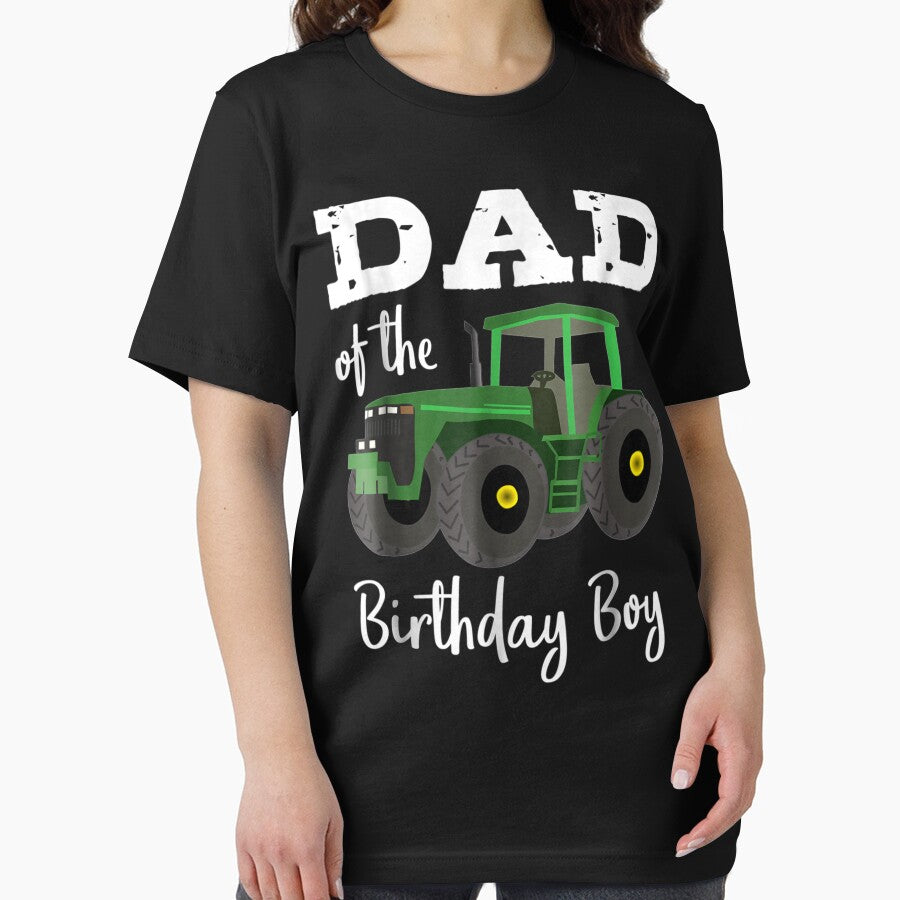 Dad Of The Birthday Boy Tractor Farm Party Tee by ArtsByMichelle