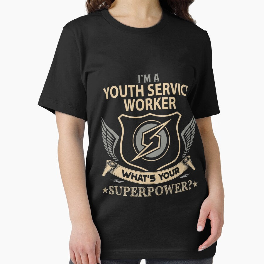 Youth Service Worker T Shirt - What Is Your Superpower Job Gift Item Tee by leolanwugm