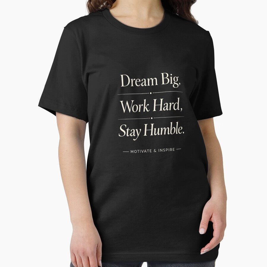 Dream Big Work Hard Stay Humble Motivational Quote by Owcomm