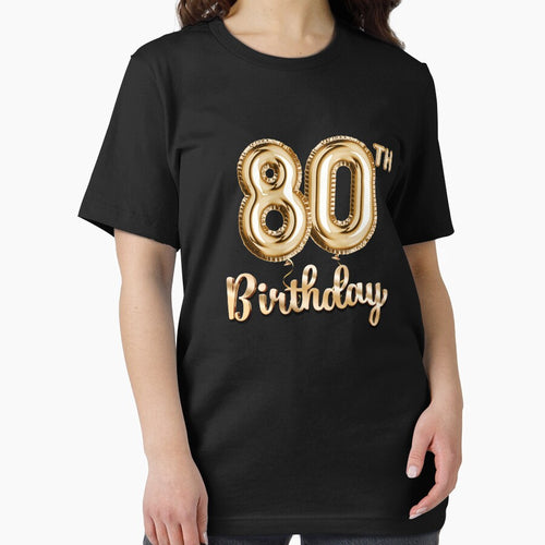 80th Birthday Gifts - Party Balloons Gold by betternotes