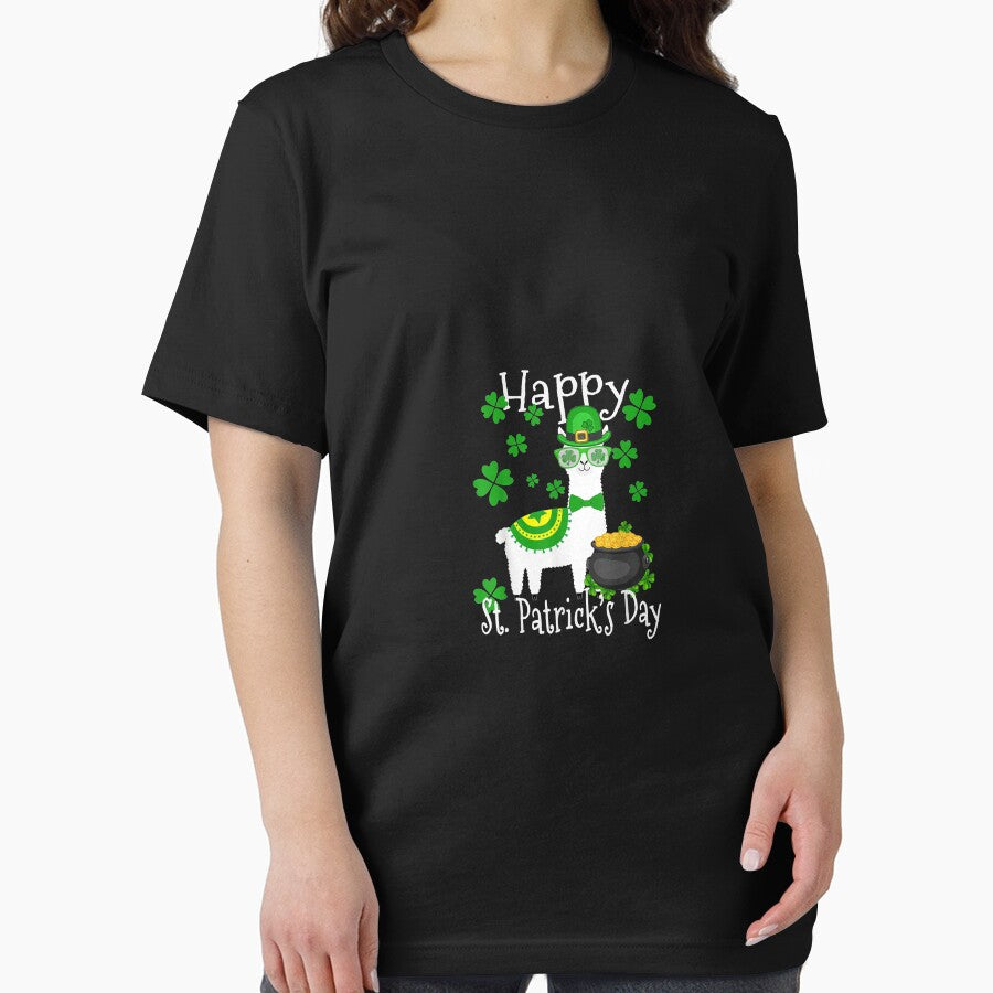 Happy St Patricks Day Llama Dad Mom Boy Girl Lucky by LucaAndreien