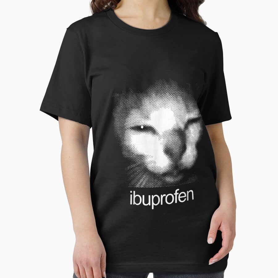 Funny Ibuprofen Cat Meme Retro Ugly Cat Face Mens Women by ArleneRowe