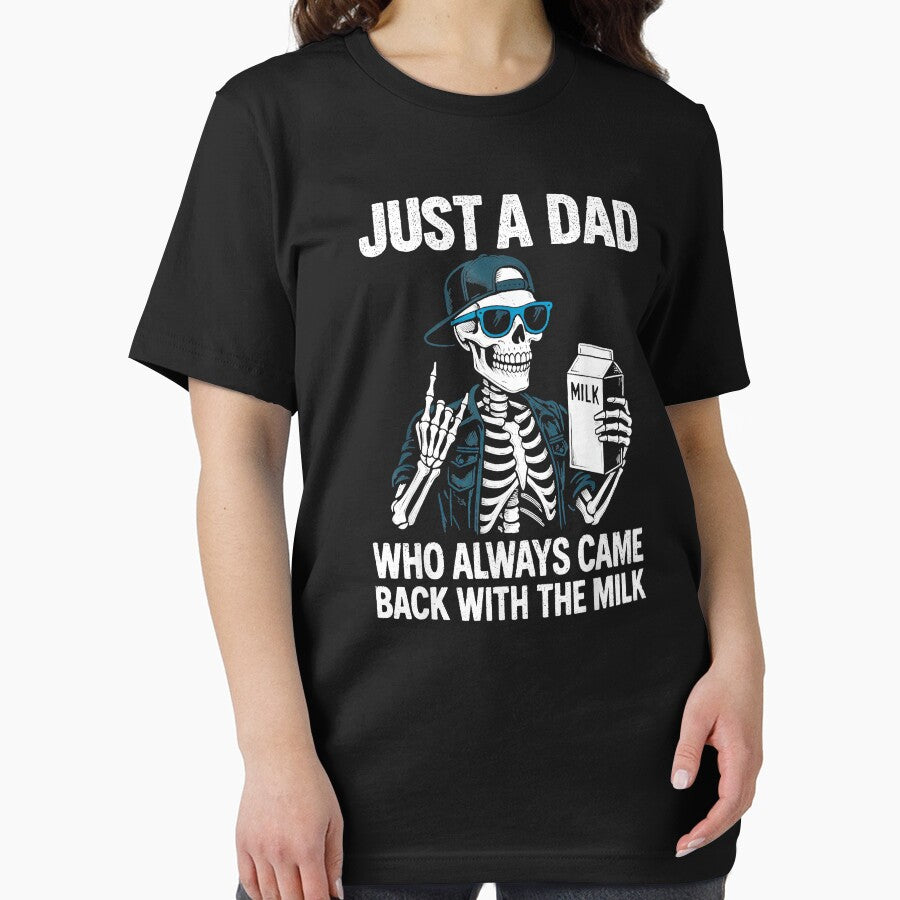 Just A Dad Who Always Came Back With The Milk Funny Father Dad Humor by AmaXONIC