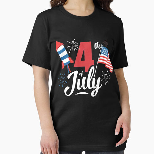 4th July Fireworks & USA Flag America Independence Day by Lenny Stahl