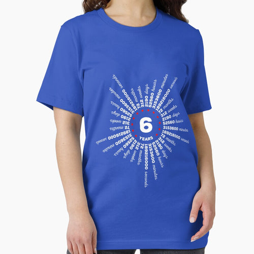 6 Years Iron Wedding Anniversary Tee Cute Gift For His And Her by MemWear