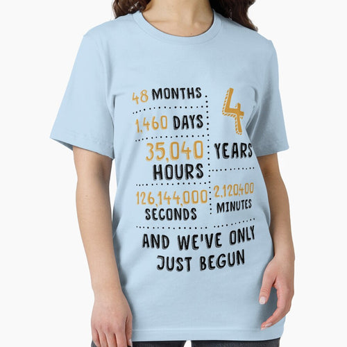 4 Years And we've Only Just Begun - Linen Anniversary Tee, Phone Cases And Other Gifts by MemWear
