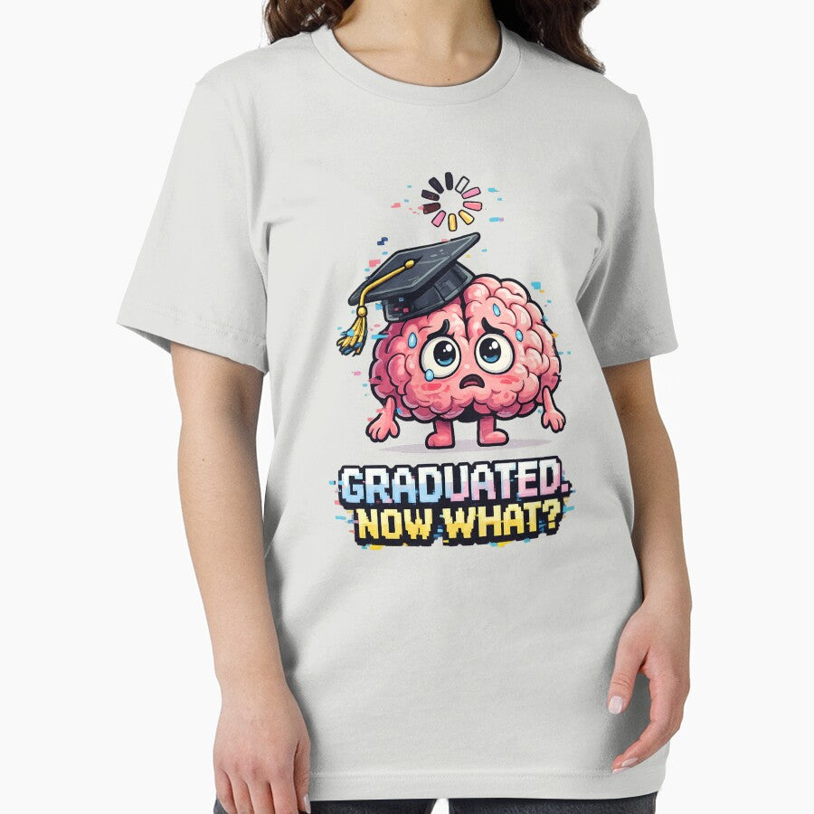Graduated Now What – Brain Buffering Funny Graduation Gift Class 2026 by Fanverse Merchandise