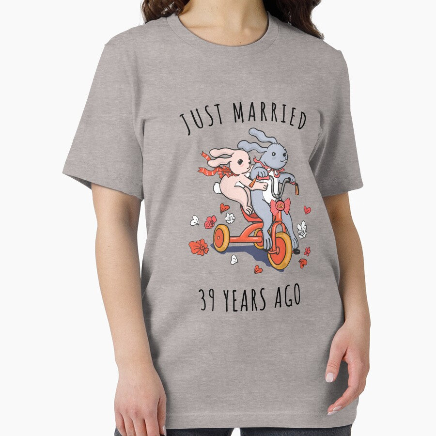 Just Married 39 Years Ago - 39th Anniversary Couple Bunnies Tee, Phone Cases And Other Gifts by MemWear