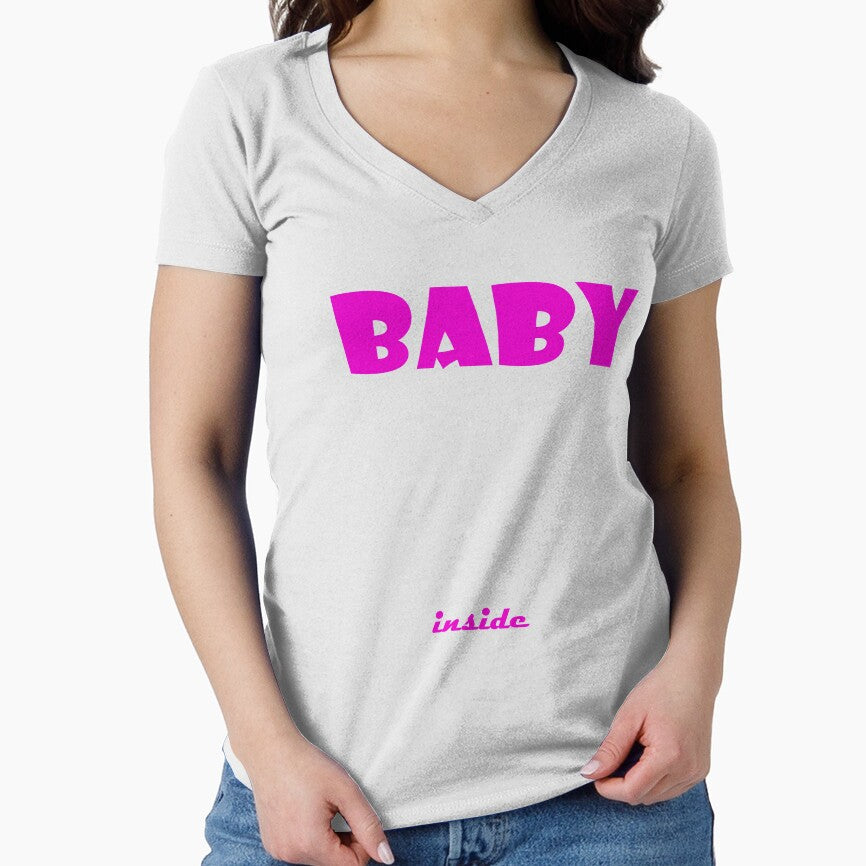 BABY inside pregnant child birth mom funny gift by urban-design