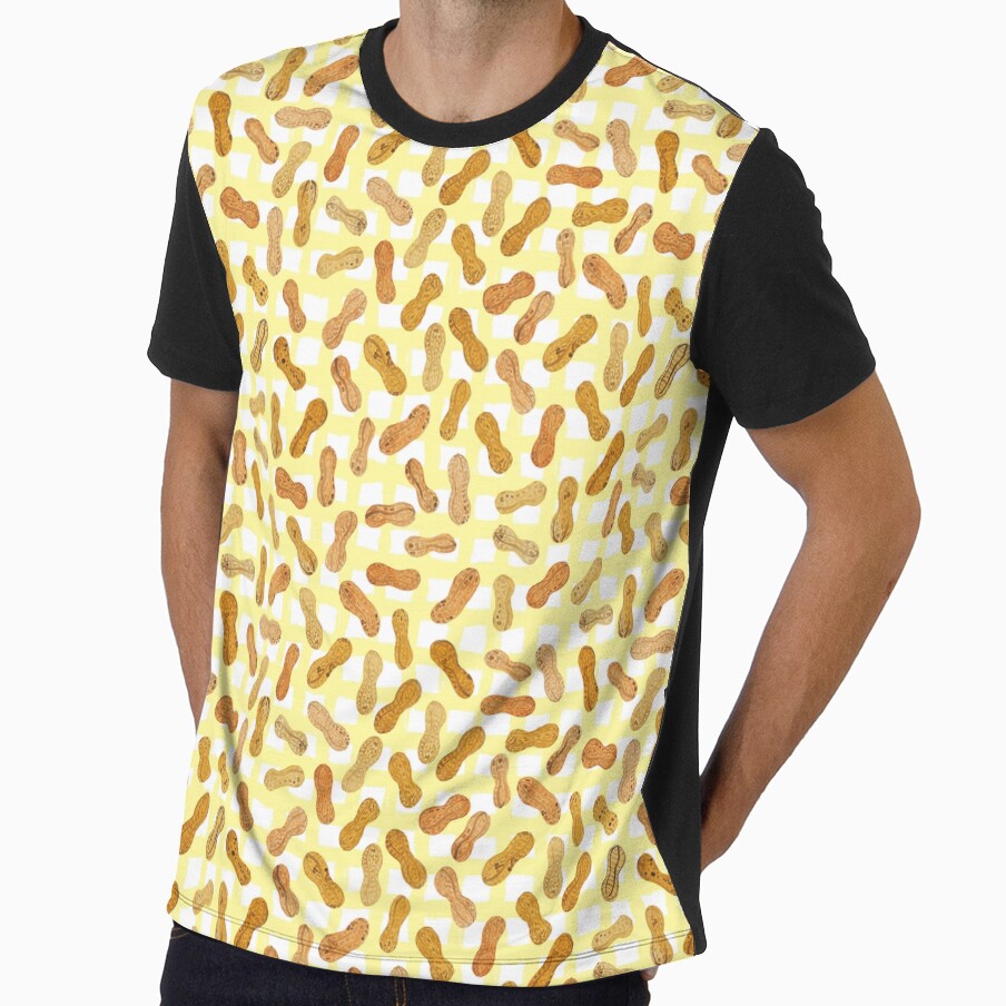 Peanuts  on yellow gingham by natalievmason