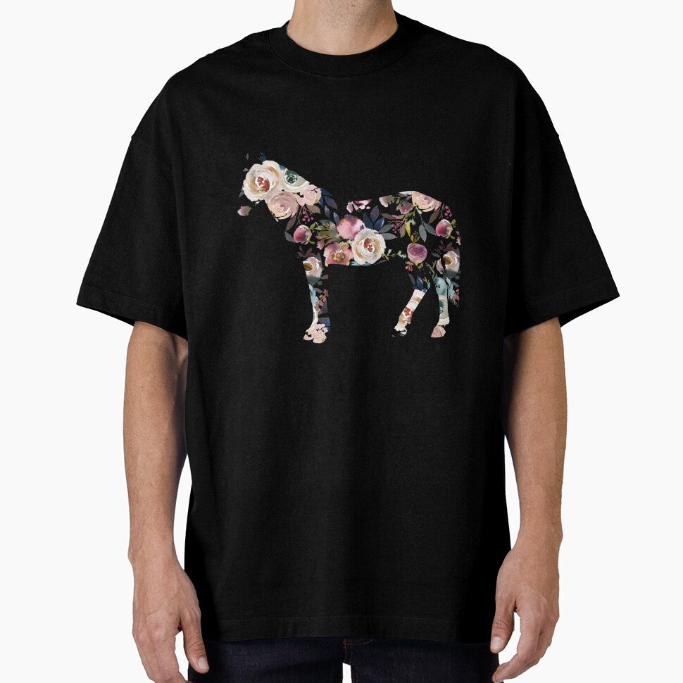 Floral Horse Gift for Horse lover by YuliyaR