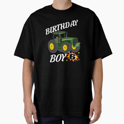 6 Years Old Birthday Design Green Tractor GifDesign by drwigglebutts