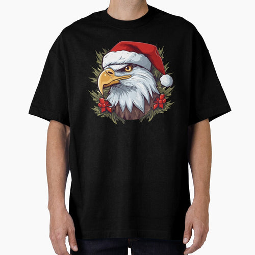 Adorable Christmas Eagle donning a Santa Claus hat by MOA-trends