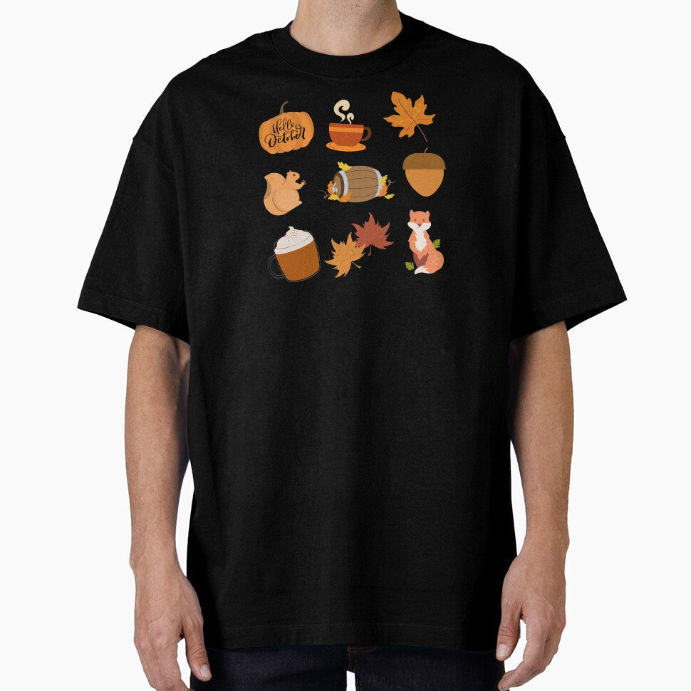 Cute October, fall vibes pattern - Fall enthusiast design by Theleochick
