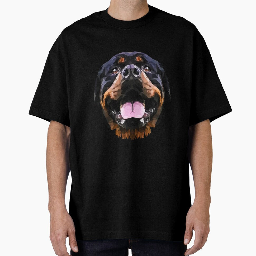 Colorful Geometric Rottie Dog Lover by reyeskhan79