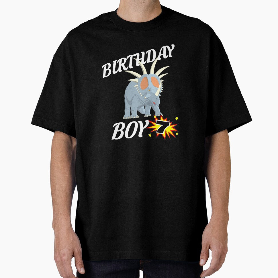 7 Years Old Birthday Design Dinosaur GifDesign by drwigglebutts